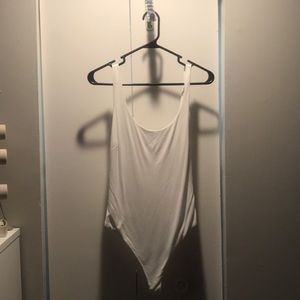 White backless bodysuit